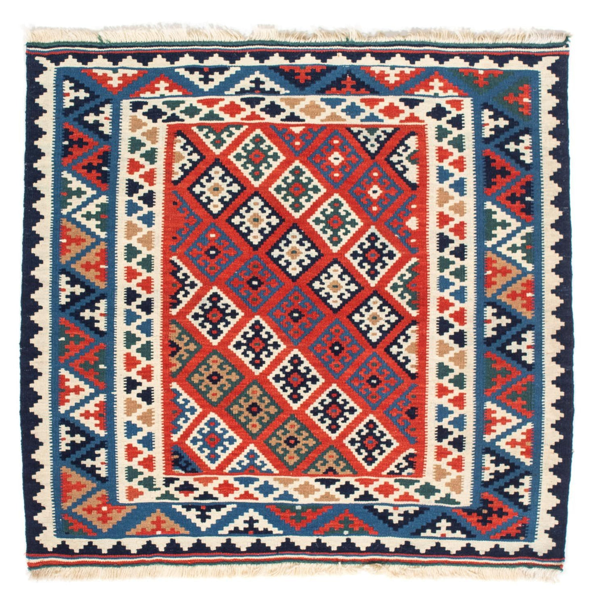 Tappeto Kelim - Orientale quadrato  - 103 x 100 cm - multicolore