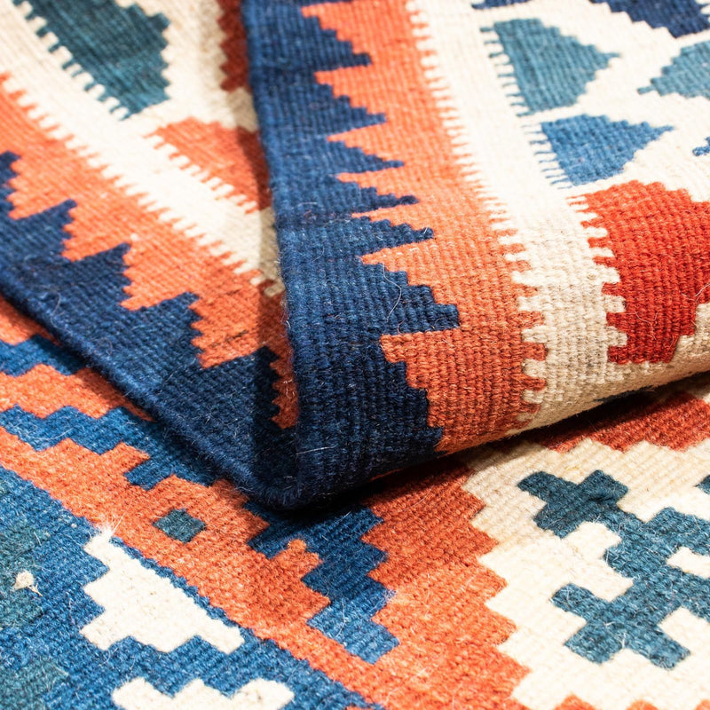 Tappeto Kelim - Orientale quadrato  - 100 x 96 cm - blu