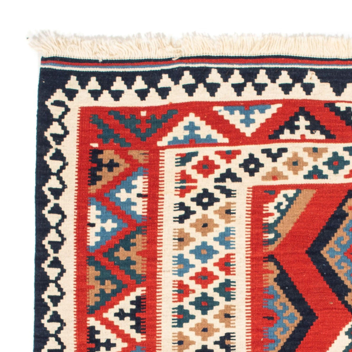 Tappeto Kelim - Orientale quadrato  - 105 x 102 cm - rosso