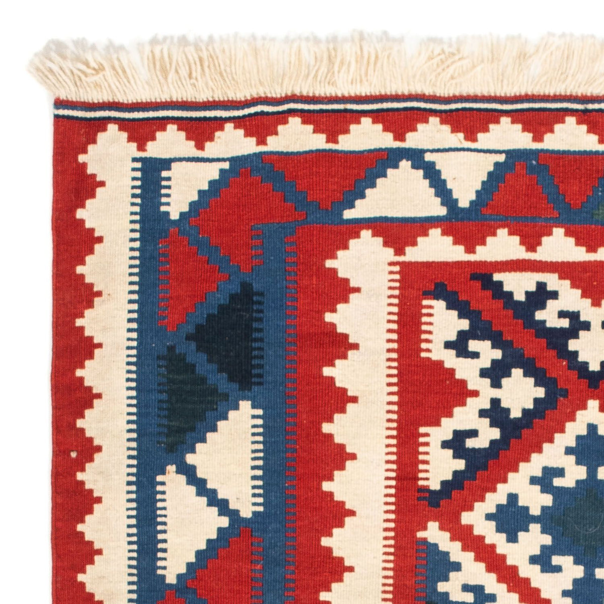 Tappeto Kelim - Orientale quadrato  - 102 x 102 cm - rosso