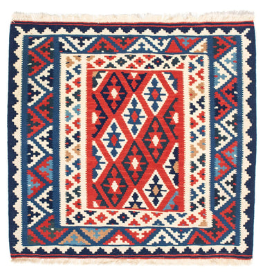 Tappeto Kelim - Orientale quadrato  - 102 x 100 cm - blu