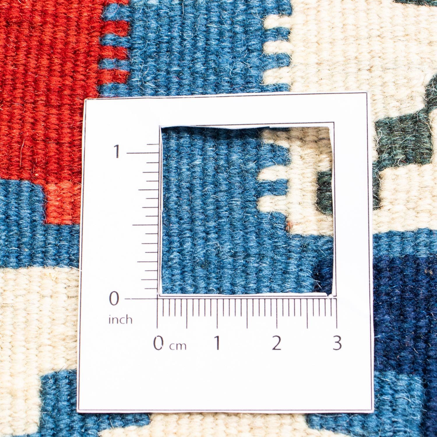 Tappeto Kelim - Orientale quadrato  - 100 x 100 cm - blu
