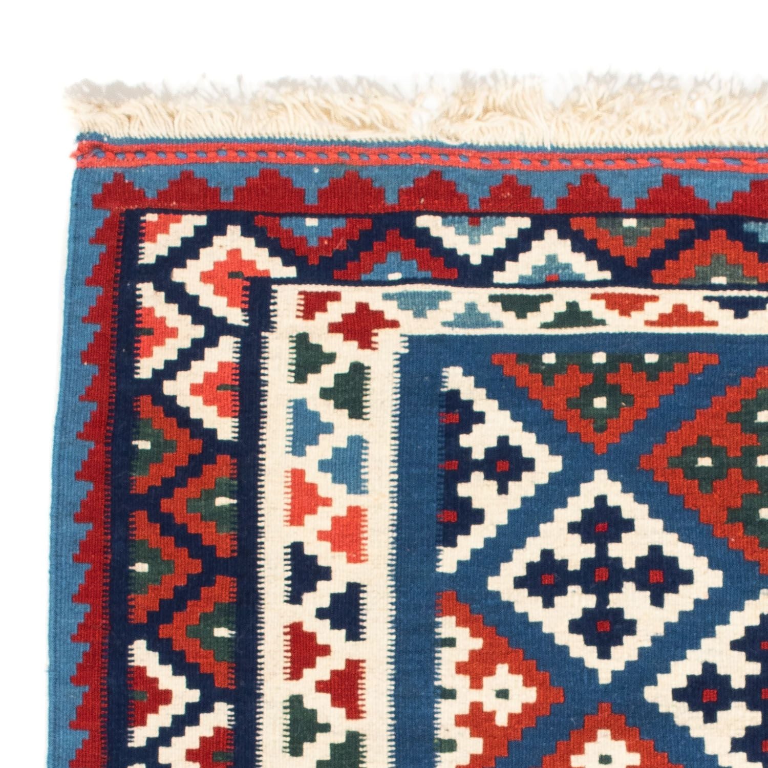 Tappeto Kelim - Orientale quadrato  - 104 x 101 cm - blu