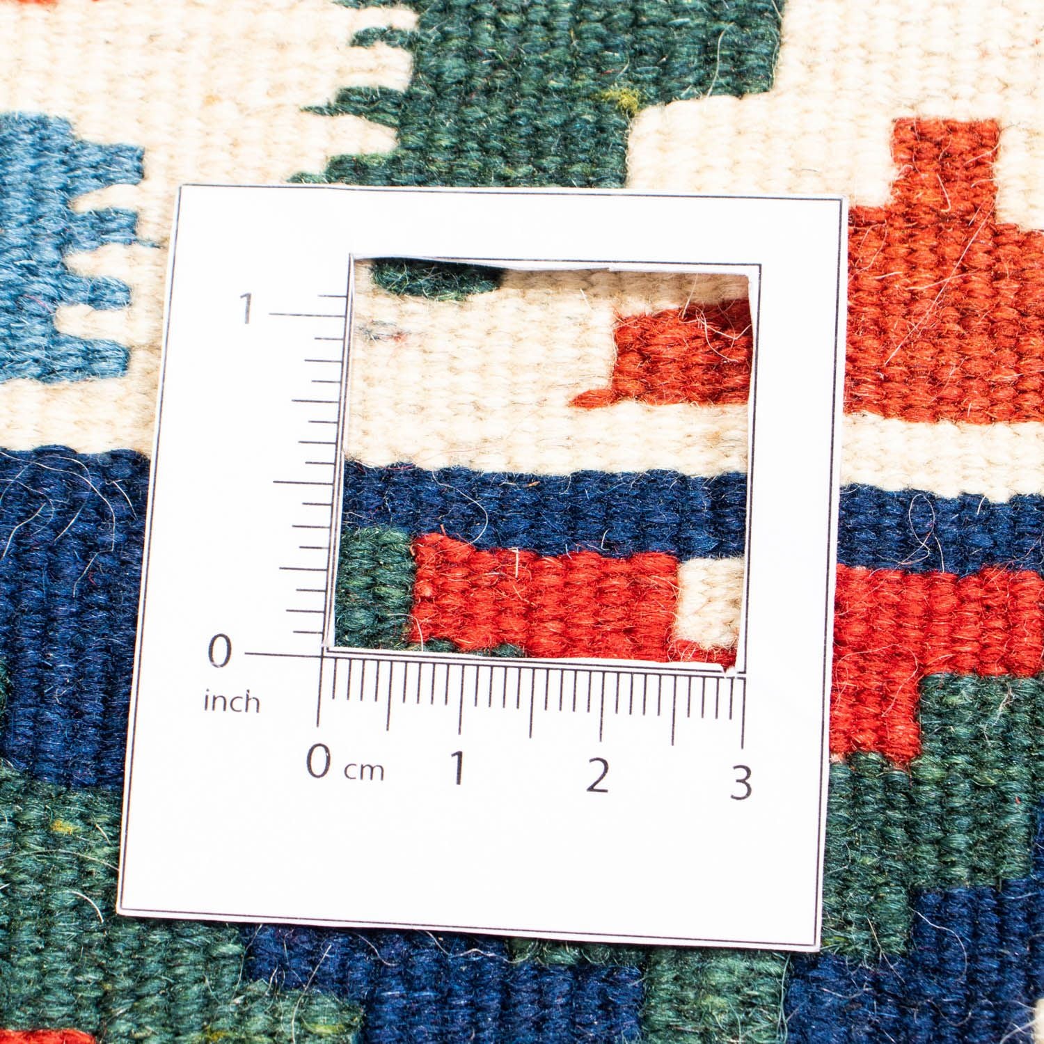 Tappeto Kelim - Orientale quadrato  - 104 x 101 cm - blu