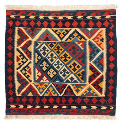 Tappeto Kelim - Orientale quadrato  - 110 x 109 cm - rosso