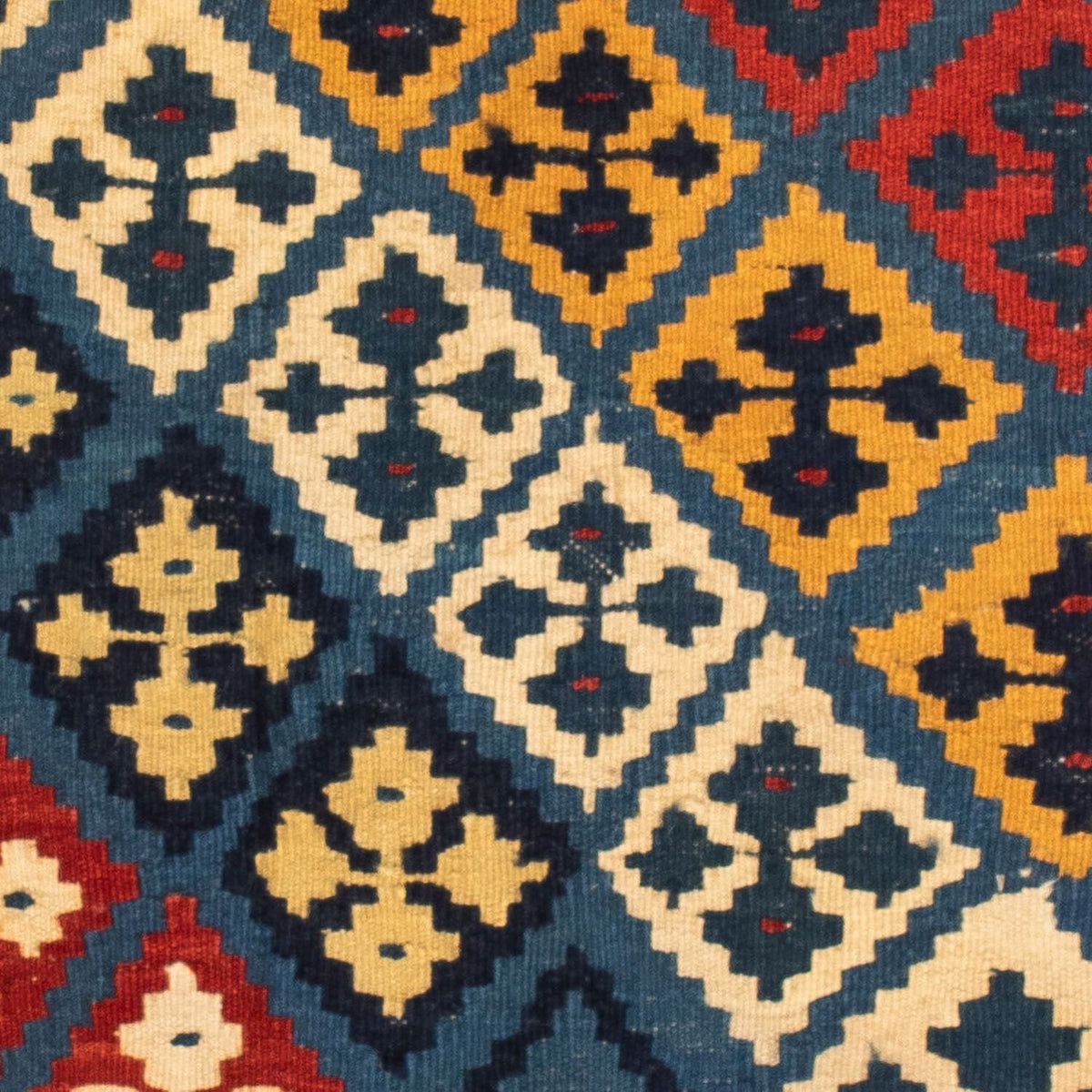 Tappeto Kelim - Orientale quadrato  - 110 x 109 cm - rosso