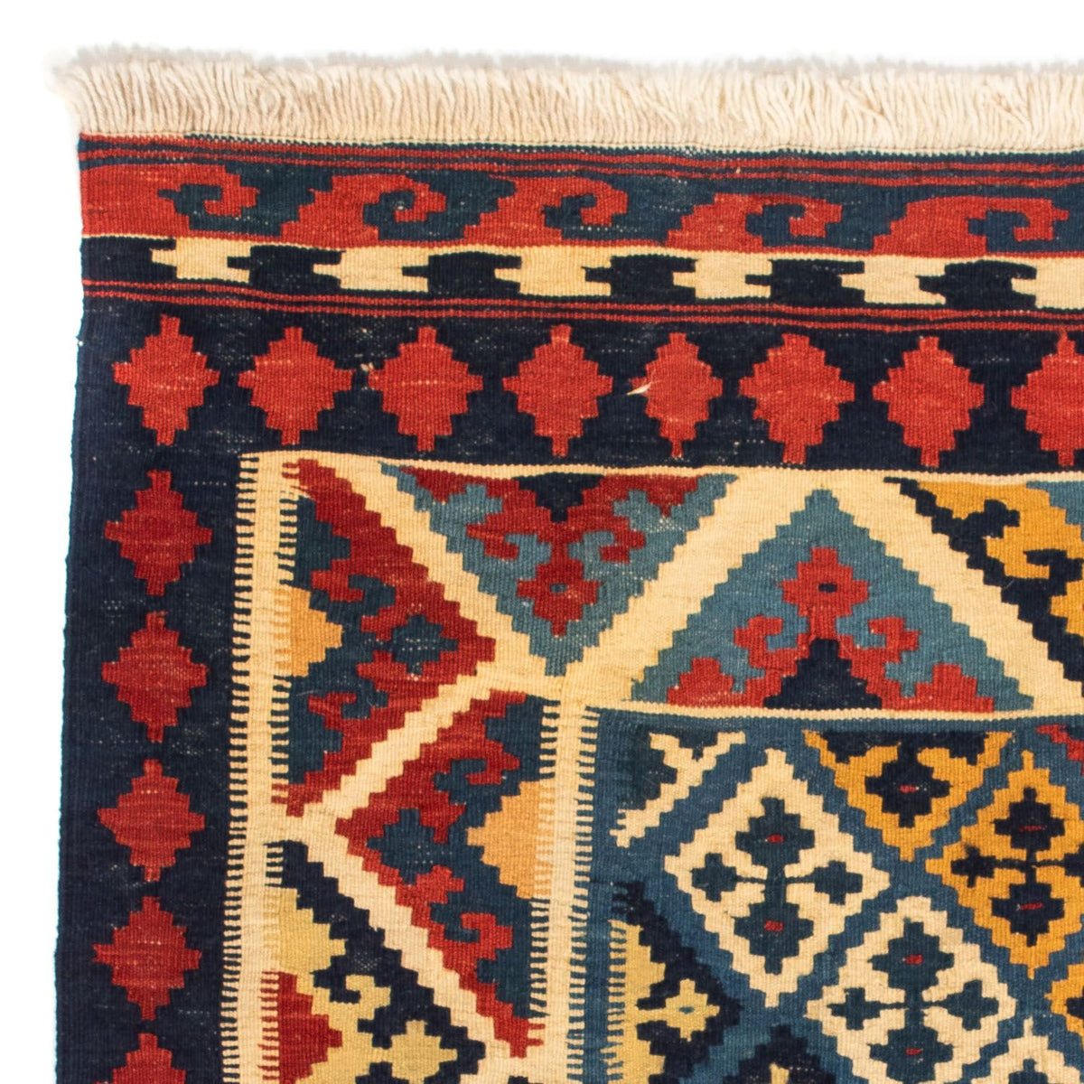 Tappeto Kelim - Orientale quadrato  - 110 x 109 cm - rosso