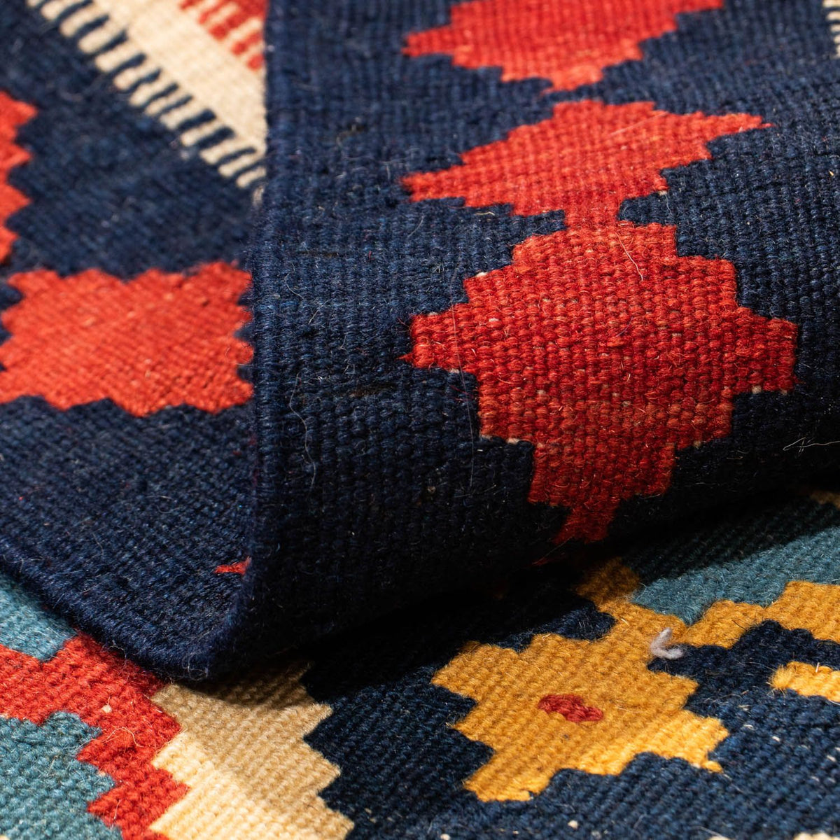 Tappeto Kelim - Orientale quadrato  - 110 x 109 cm - rosso