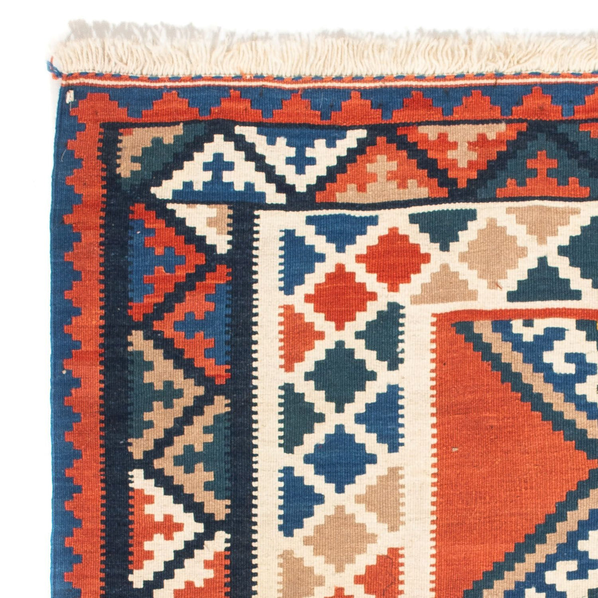 Tappeto Kelim - Orientale quadrato  - 102 x 102 cm - ruggine