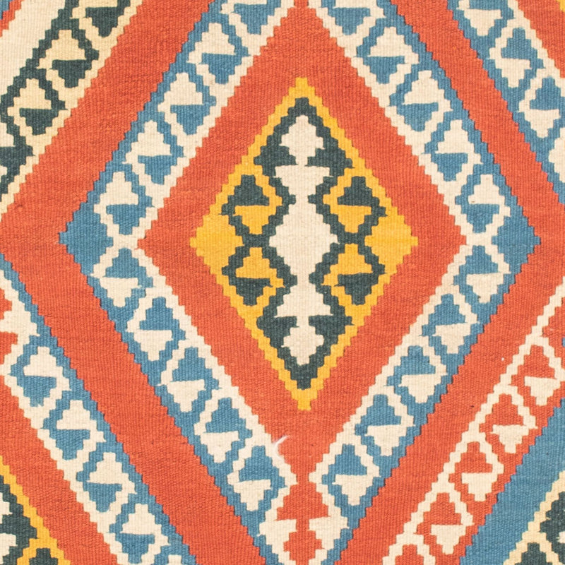 Tappeto Kelim - Orientale quadrato  - 107 x 100 cm - arancione