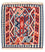 Tappeto Kelim - Orientale quadrato  - 111 x 105 cm - rosso