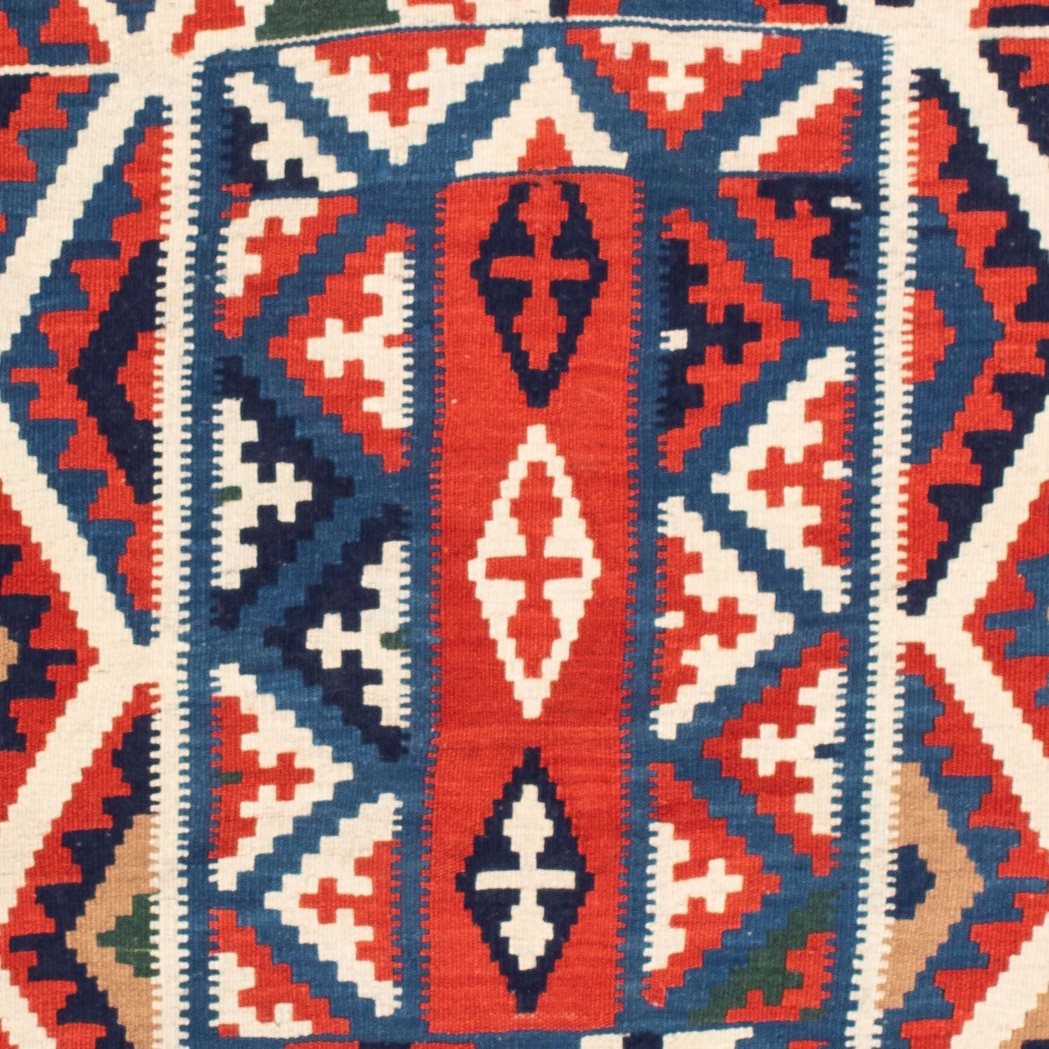 Tappeto Kelim - Orientale quadrato  - 111 x 105 cm - rosso