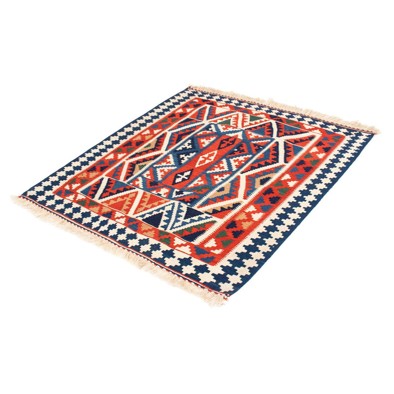 Tappeto Kelim - Orientale quadrato  - 111 x 105 cm - rosso