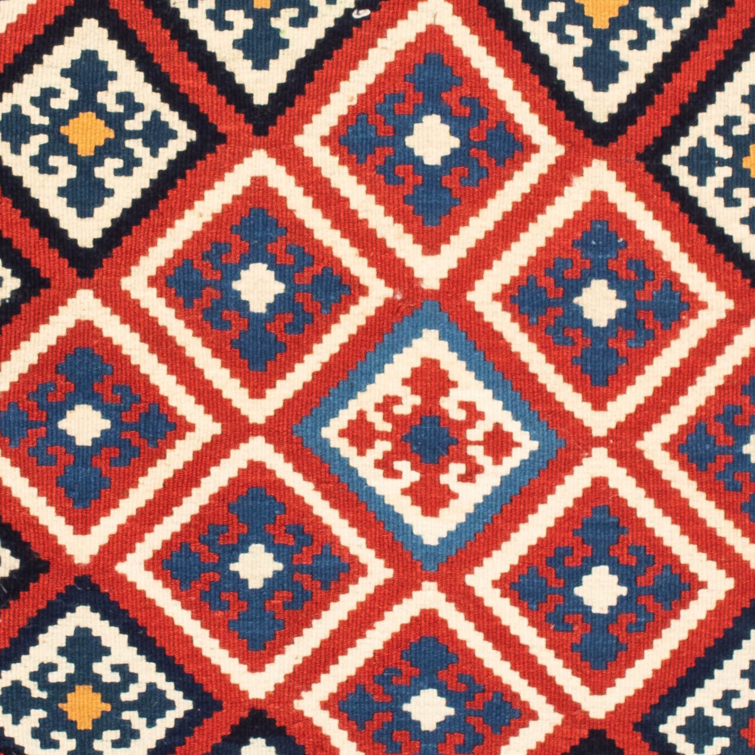 Tappeto Kelim - Orientale quadrato  - 106 x 105 cm - rosso