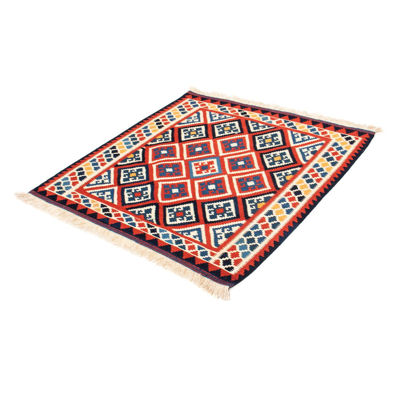 Tappeto Kelim - Orientale quadrato  - 106 x 105 cm - rosso