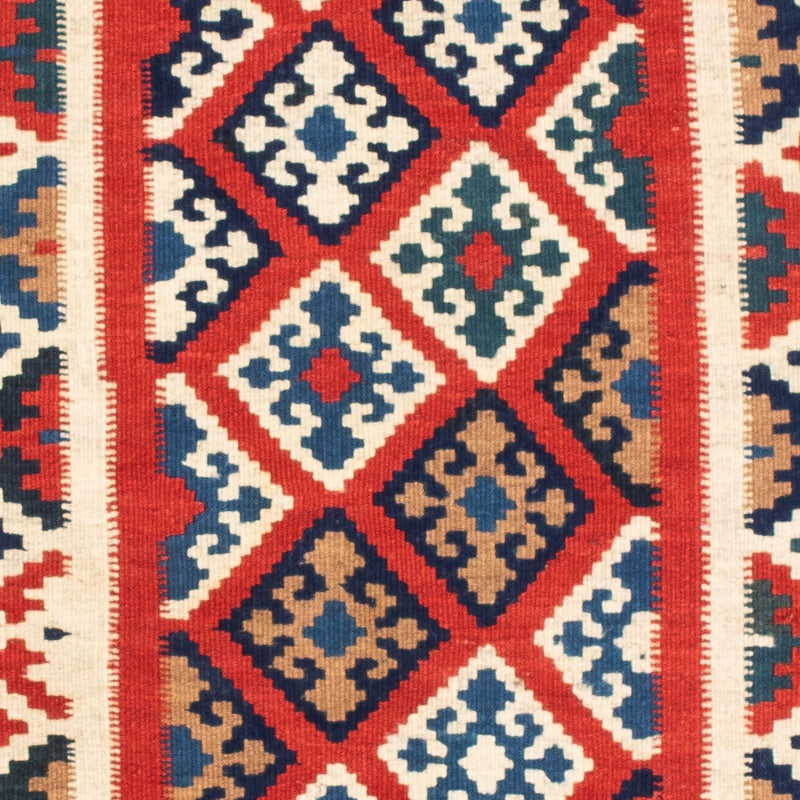 Tappeto Kelim - Orientale quadrato  - 99 x 95 cm - blu scuro