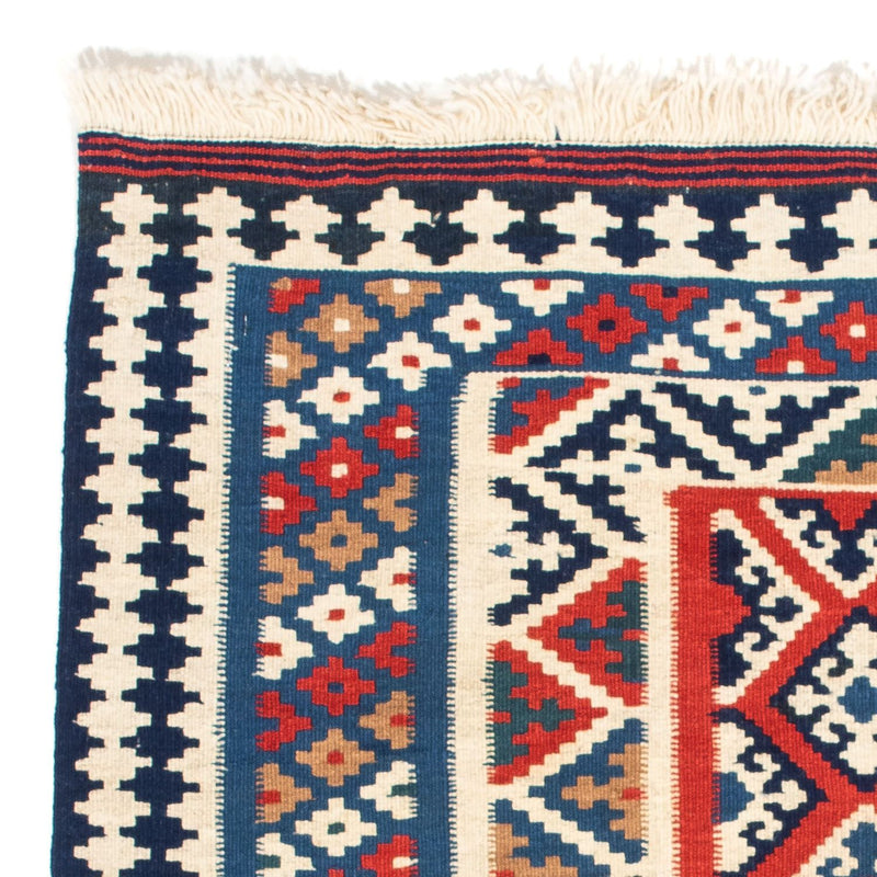 Tappeto Kelim - Orientale quadrato  - 99 x 95 cm - blu scuro