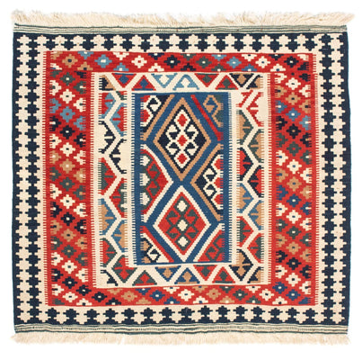 Tappeto Kelim - Orientale quadrato  - 104 x 99 cm - rosso