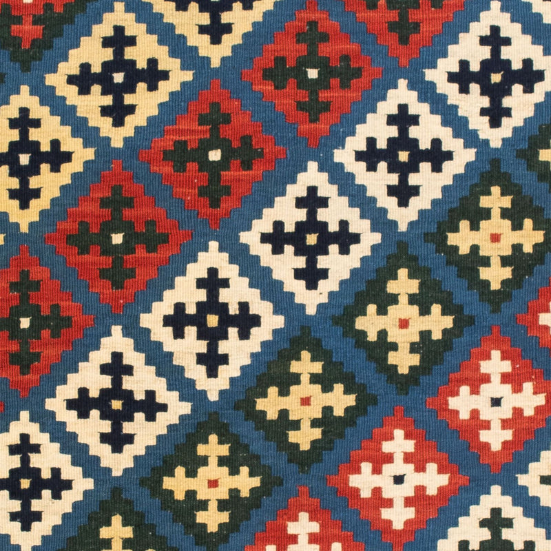 Tappeto Kelim - Orientale quadrato  - 104 x 100 cm - blu scuro