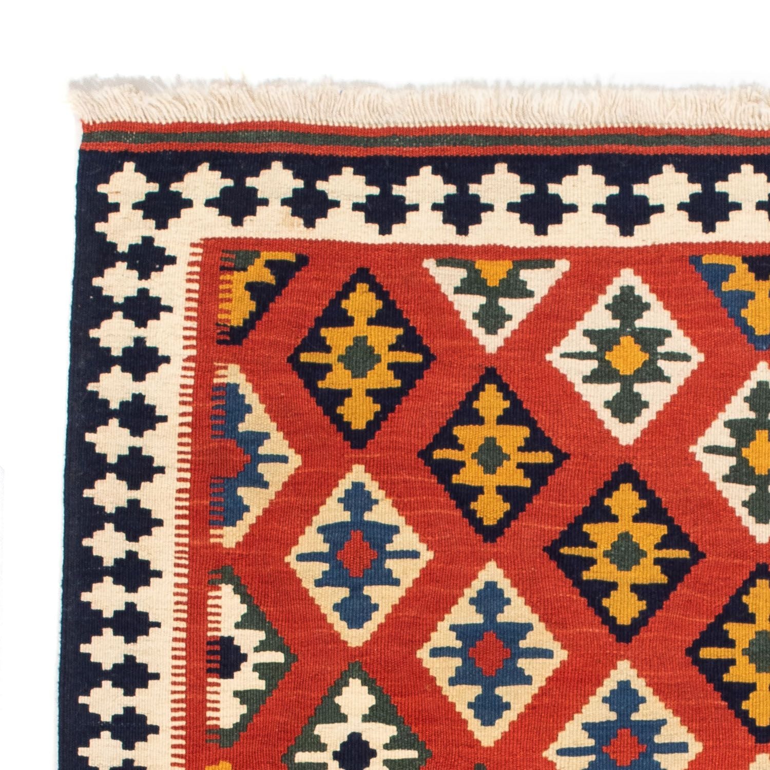 Tappeto Kelim - Orientale quadrato  - 106 x 103 cm - rosso