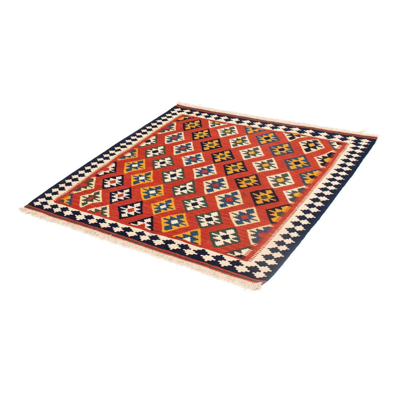 Tappeto Kelim - Orientale quadrato  - 106 x 103 cm - rosso