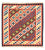 Tappeto Kelim - Orientale quadrato  - 106 x 102 cm - rosso scuro