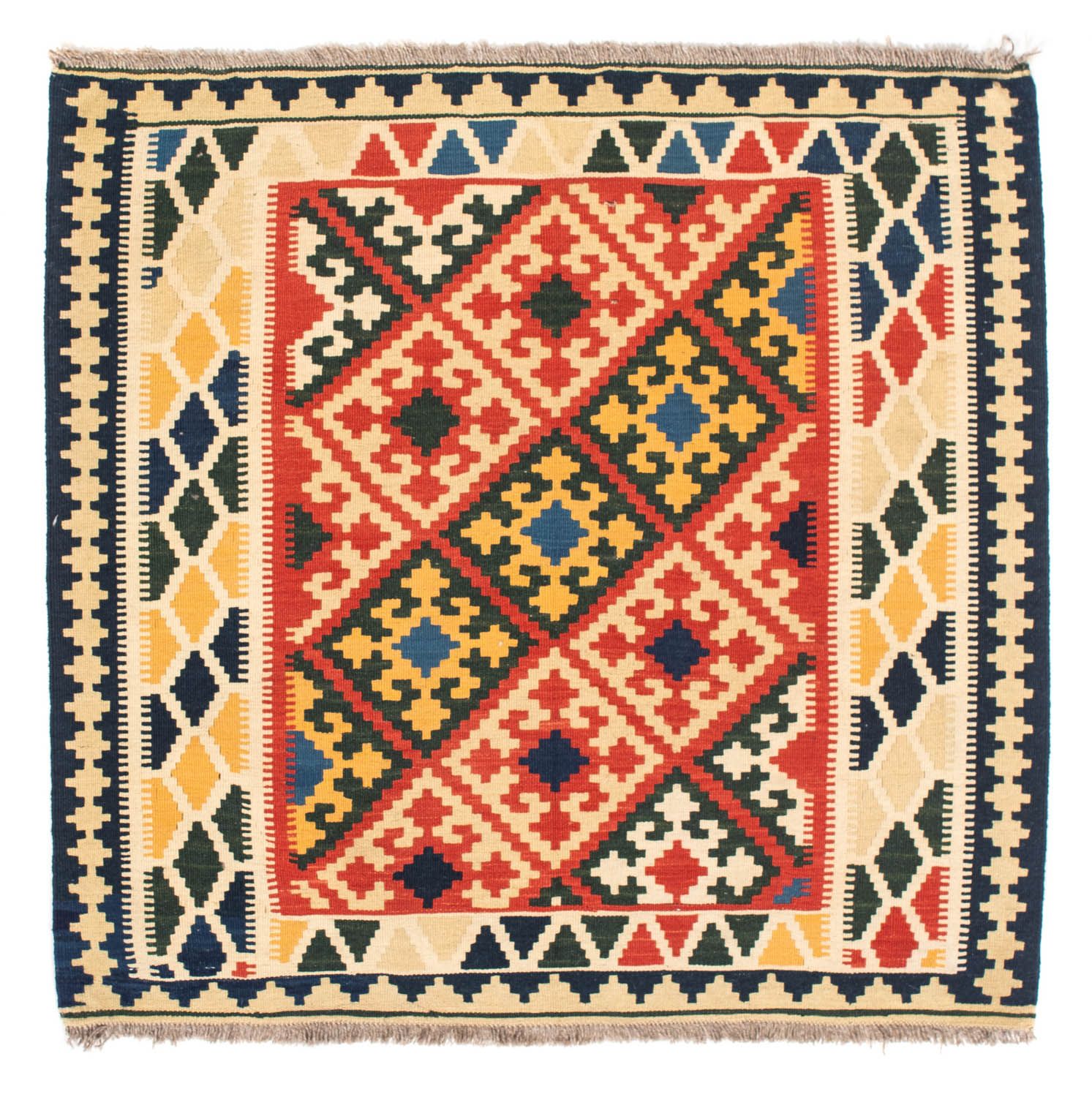 Tappeto Kelim - Orientale quadrato  - 103 x 101 cm - beige