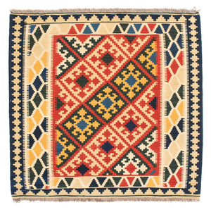 Tappeto Kelim - Orientale quadrato  - 103 x 101 cm - beige