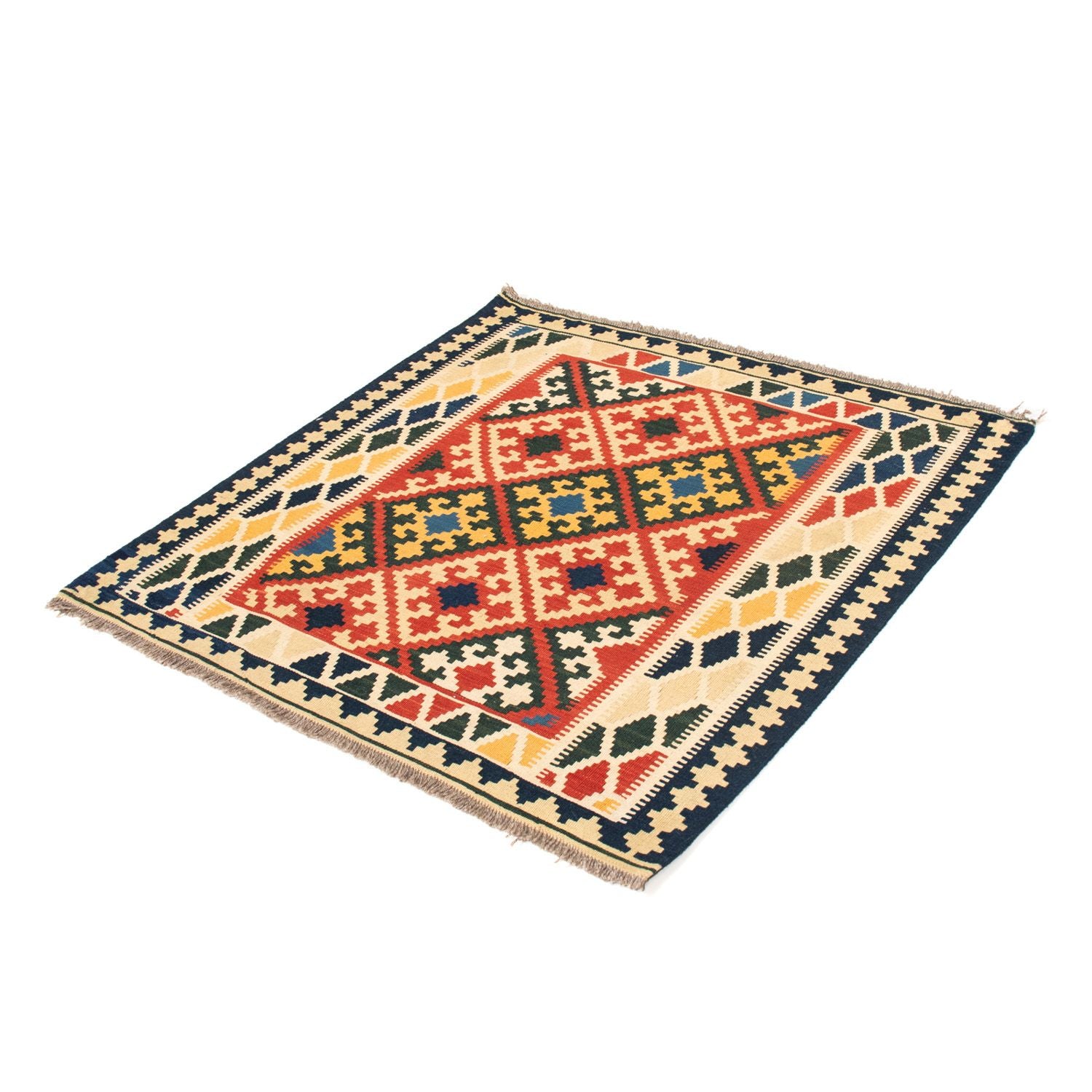 Tappeto Kelim - Orientale quadrato  - 103 x 101 cm - beige
