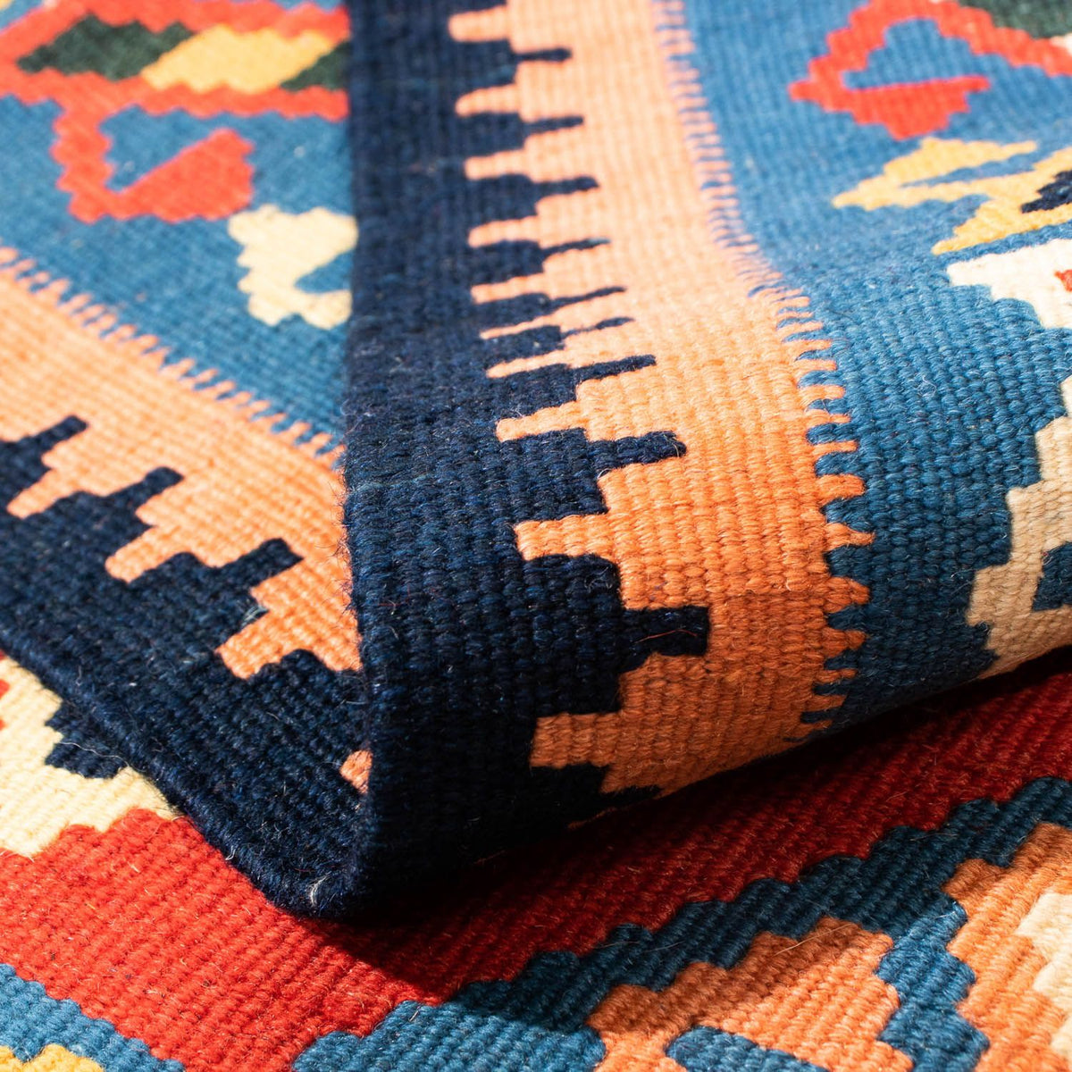 Tappeto Kelim - Orientale quadrato  - 105 x 104 cm - rosso scuro