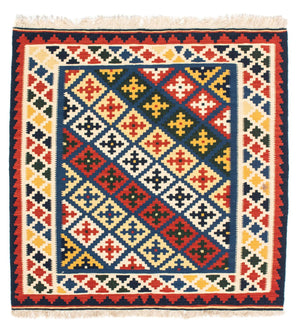 Tappeto Kelim - Orientale quadrato  - 101 x 101 cm - beige
