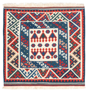 Tappeto Kelim - Orientale quadrato  - 101 x 101 cm - beige