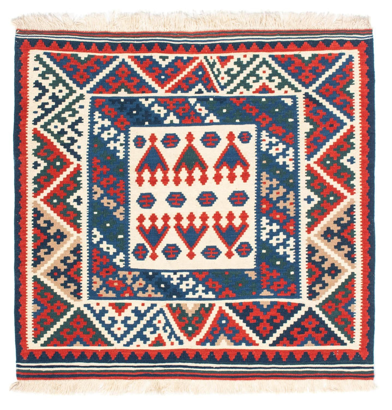 Tappeto Kelim - Orientale quadrato  - 101 x 101 cm - beige