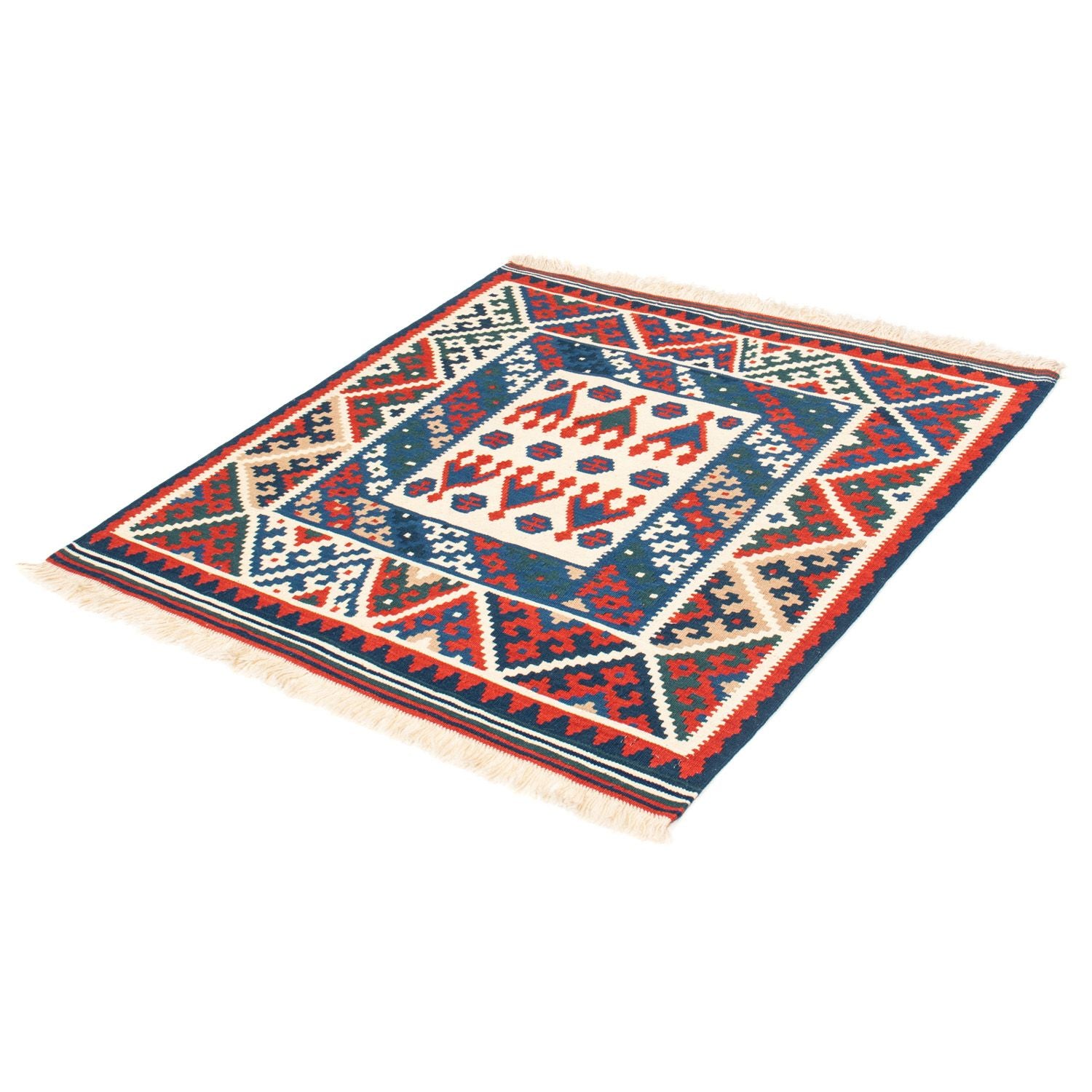 Tappeto Kelim - Orientale quadrato  - 101 x 101 cm - beige
