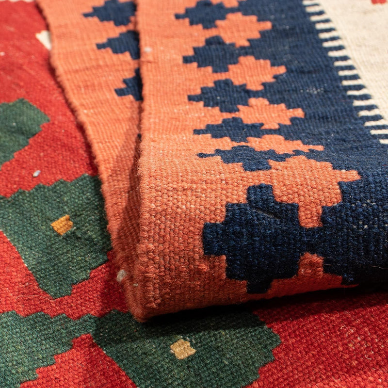 Tappeto corsia Tappeto Kelim - Orientale - 297 x 149 cm - rosso scuro