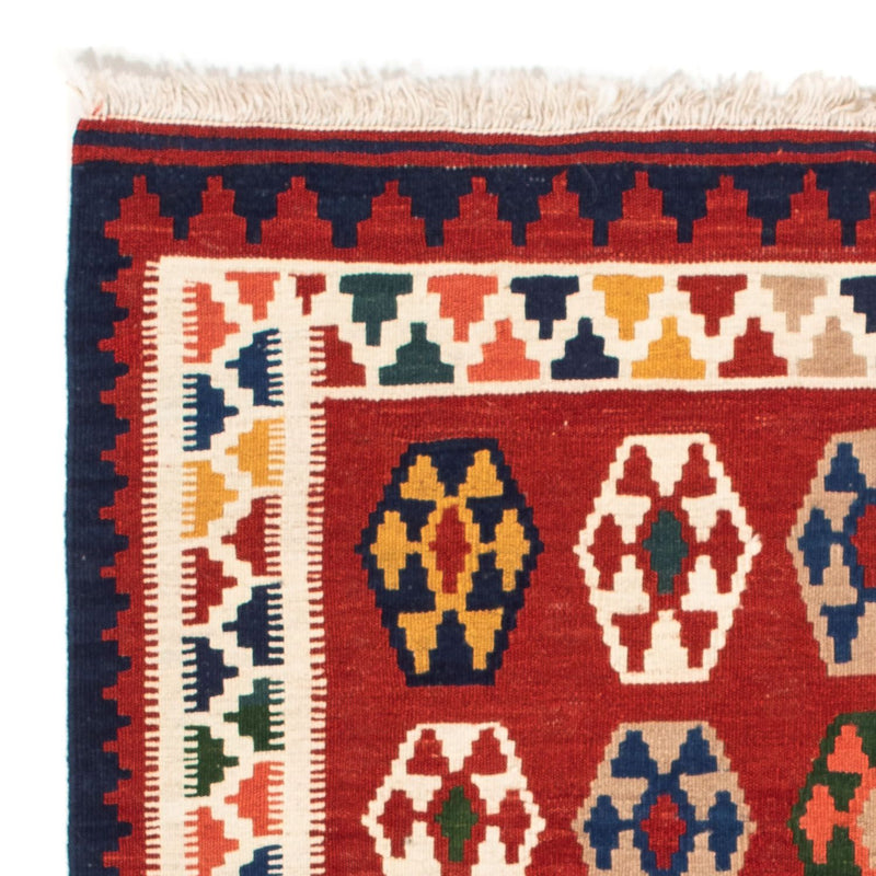 Tappeto Kelim - Orientale quadrato  - 96 x 95 cm - rosso scuro