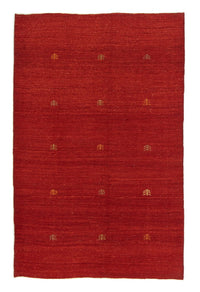 Tappeto Gabbeh - Persero - 186 x 120 cm - rosso