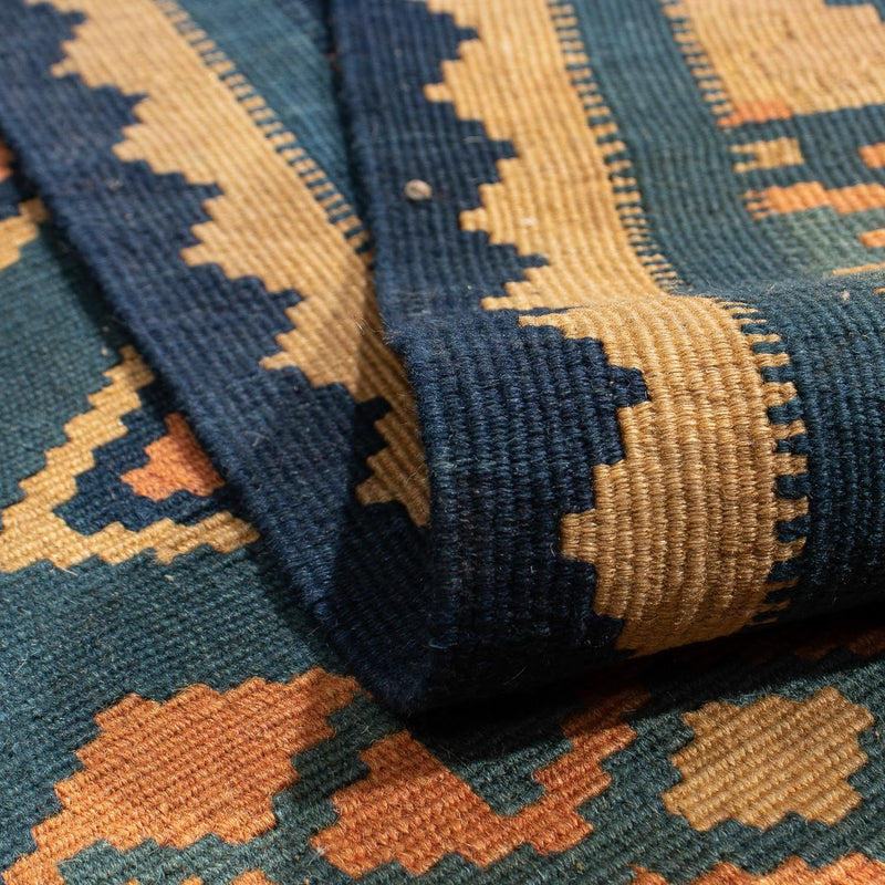 Tappeto Kelim - Orientale - 195 x 157 cm - blu scuro