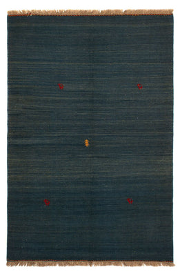 Tappeto Kelim - Orientale - 203 x 146 cm - blu scuro