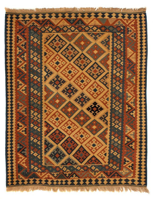 Tappeto Kelim - Orientale - 185 x 152 cm - marrone chiaro