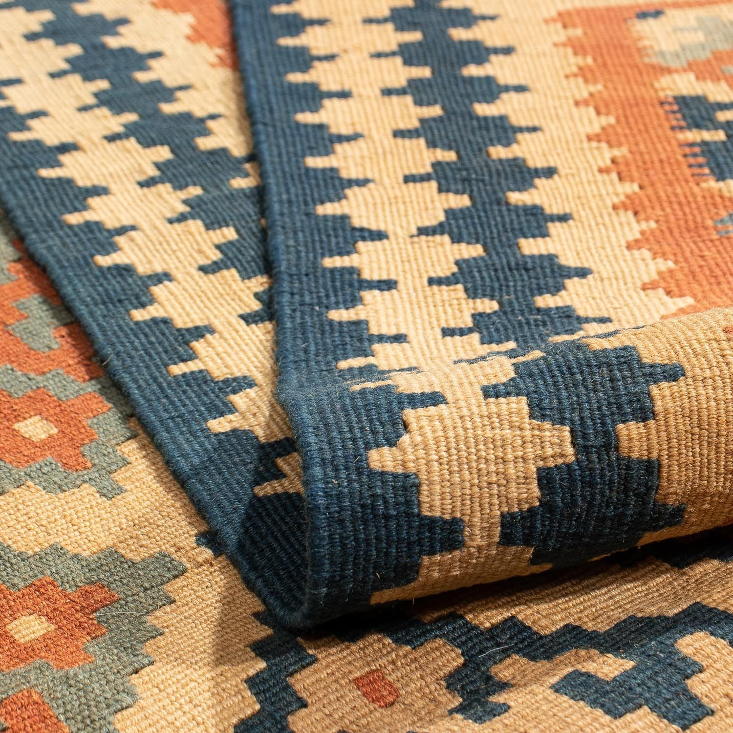 Tappeto Kelim - Orientale - 185 x 152 cm - marrone chiaro