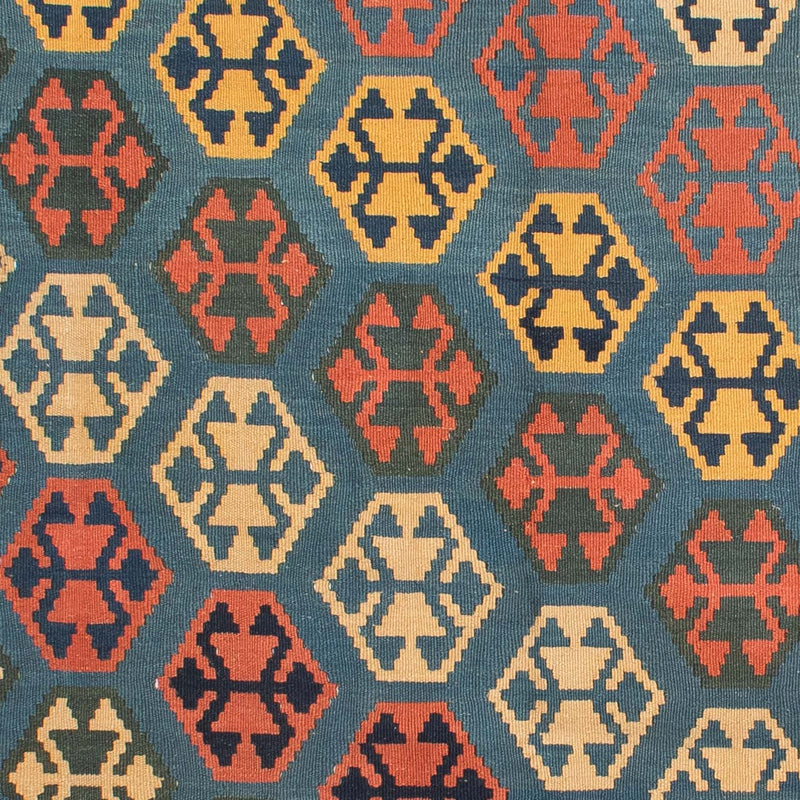 Tappeto Kelim - Orientale quadrato  - 212 x 198 cm - blu