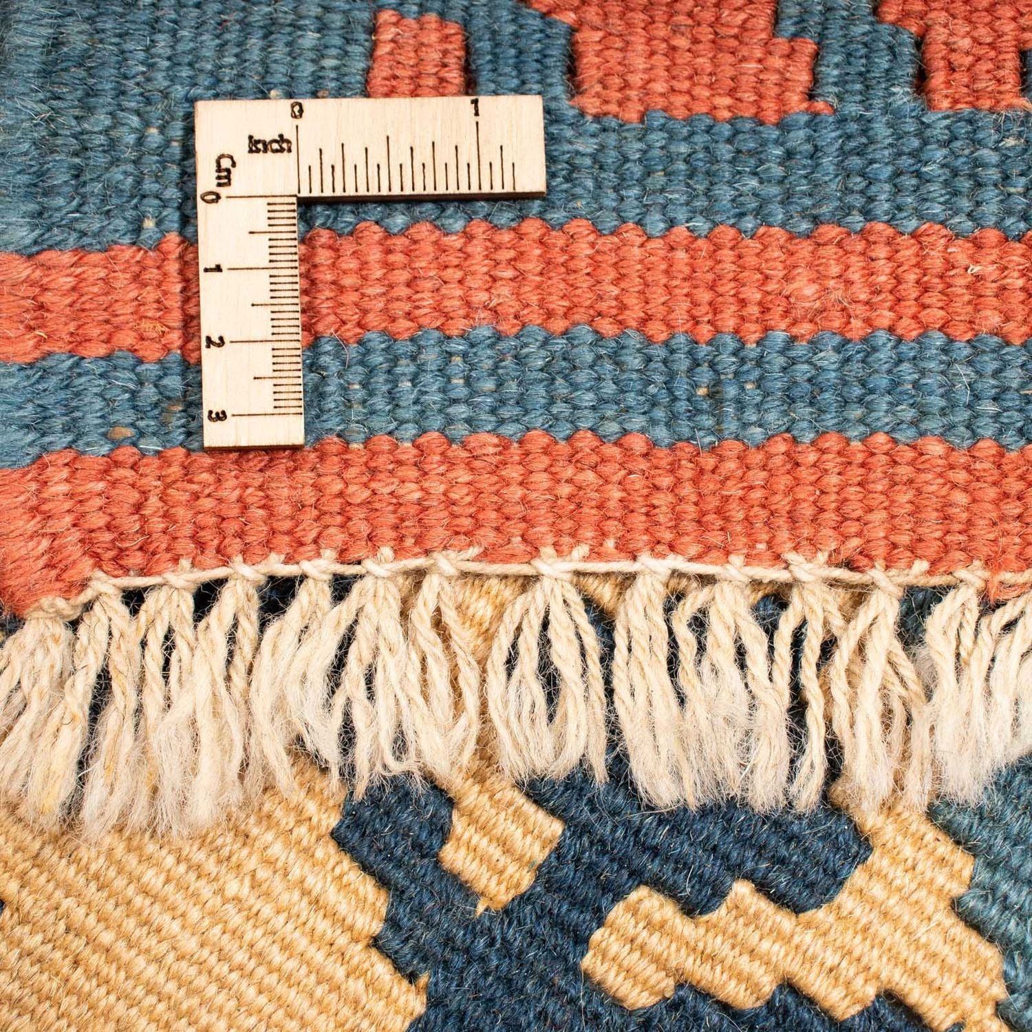 Tappeto Kelim - Orientale quadrato  - 212 x 198 cm - blu