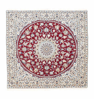 Tappeto Persero - Nain - Reale quadrato  - 160 x 155 cm - rosso scuro