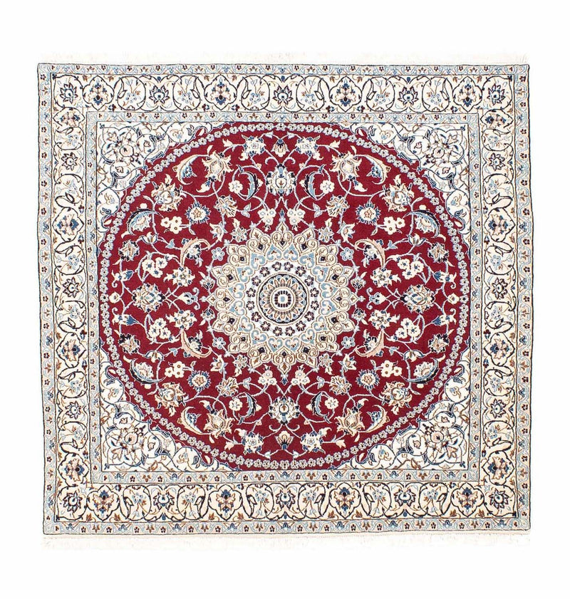 Tappeto Persero - Nain - Reale quadrato  - 160 x 155 cm - rosso scuro