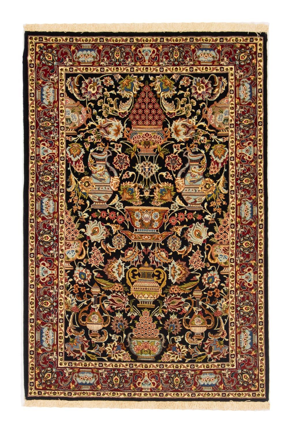 Tappeto Persero - Ghom - 149 x 101 cm - nero