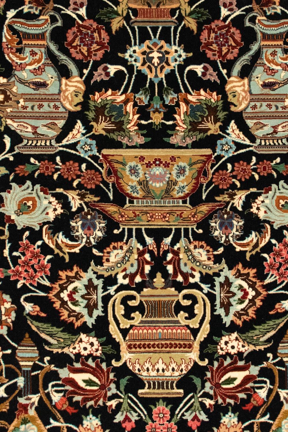 Tappeto Persero - Ghom - 157 x 102 cm - nero