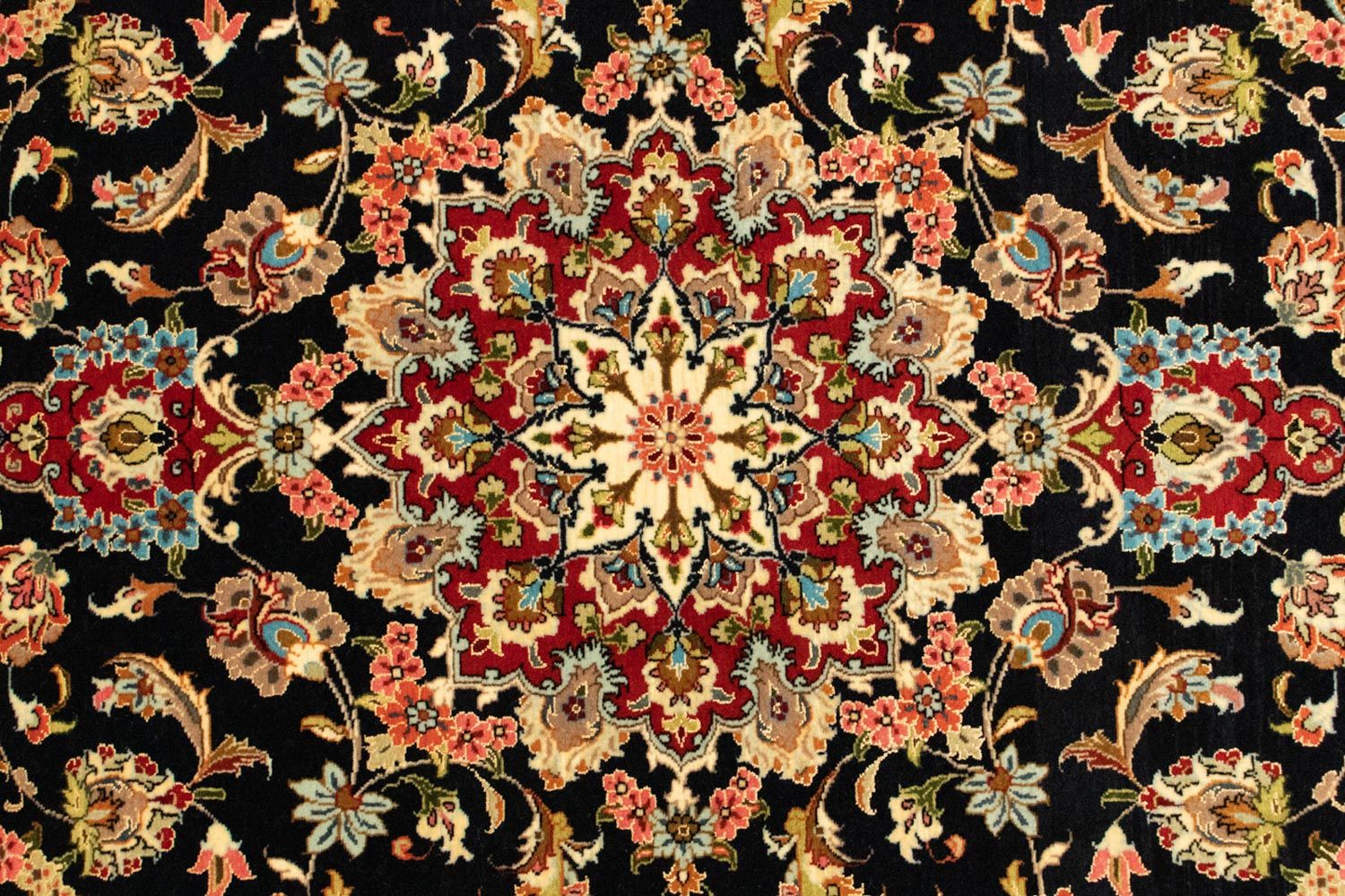 Tappeto Persero - Ghom - 162 x 102 cm - blu scuro