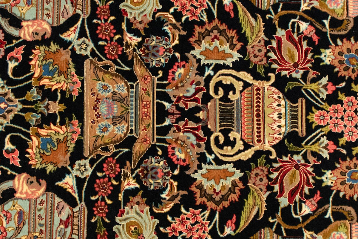 Tappeto Persero - Ghom - 155 x 105 cm - nero