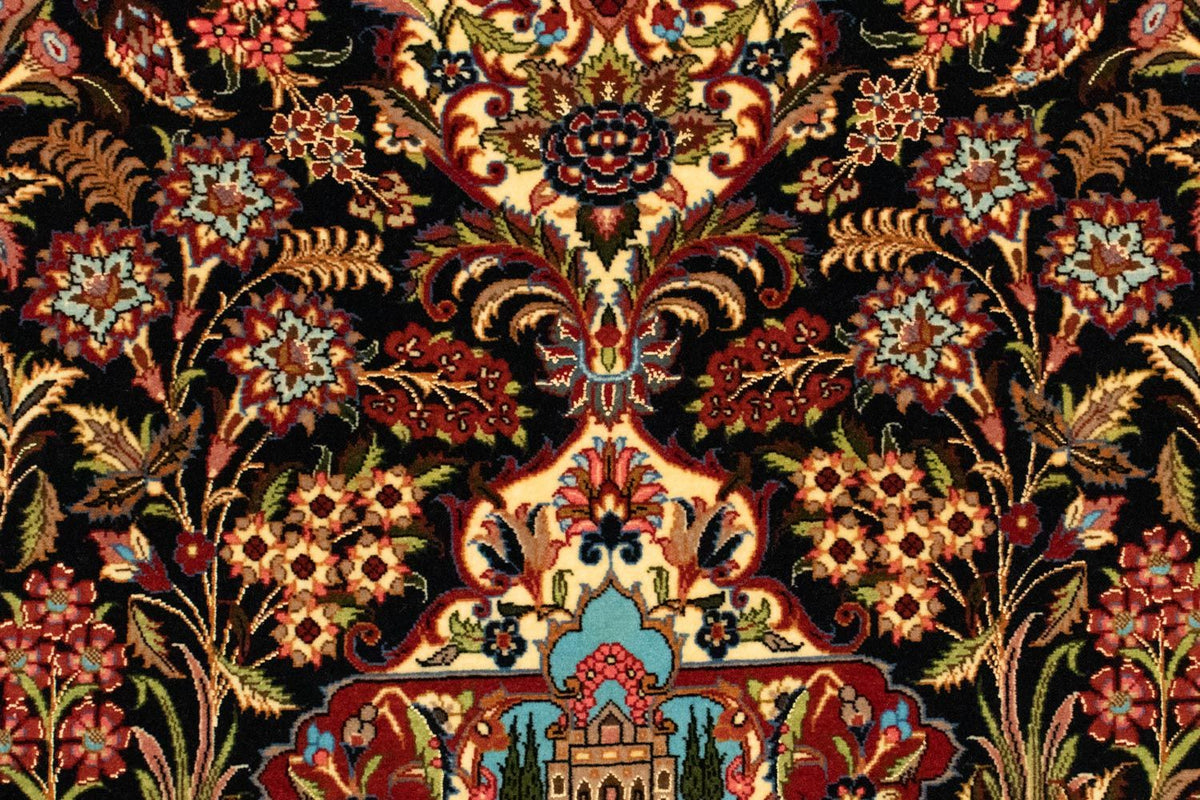 Tappeto Persero - Ghom - 156 x 102 cm - nero